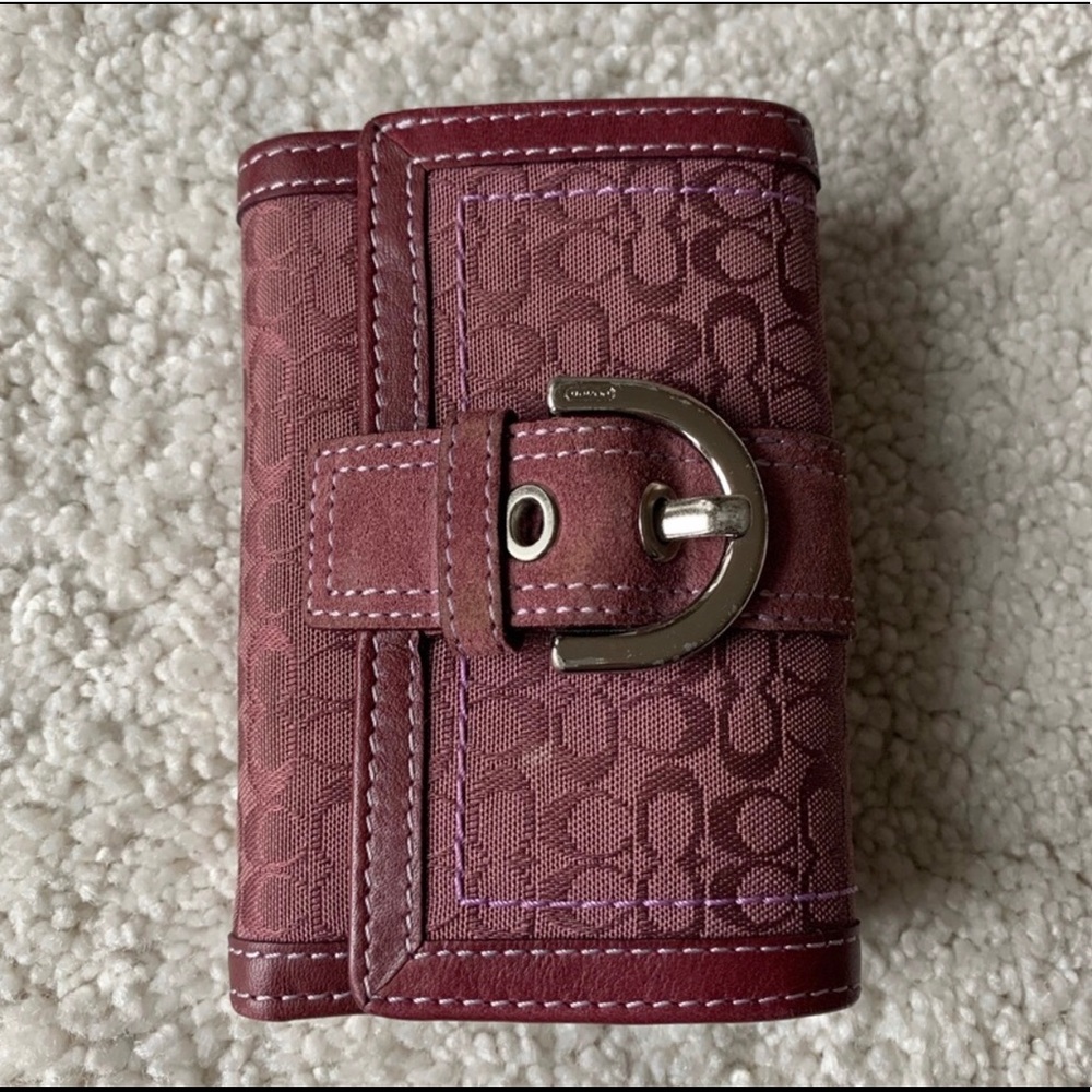 Perfectly Plum Authentic Coach Wallet